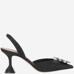 Begum Slingback in seta BEGUMSLING BLACKSATIN AMINA MUADDI 