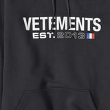 FELPA IN MISTO COTONE CON LOGO UE54HD100B BLACK VETEMENTS 