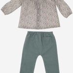 SET MAGLIA FIORI E PANTALONI IN COTONE PABLO 64 NICOLETTA FANNA KIDS 