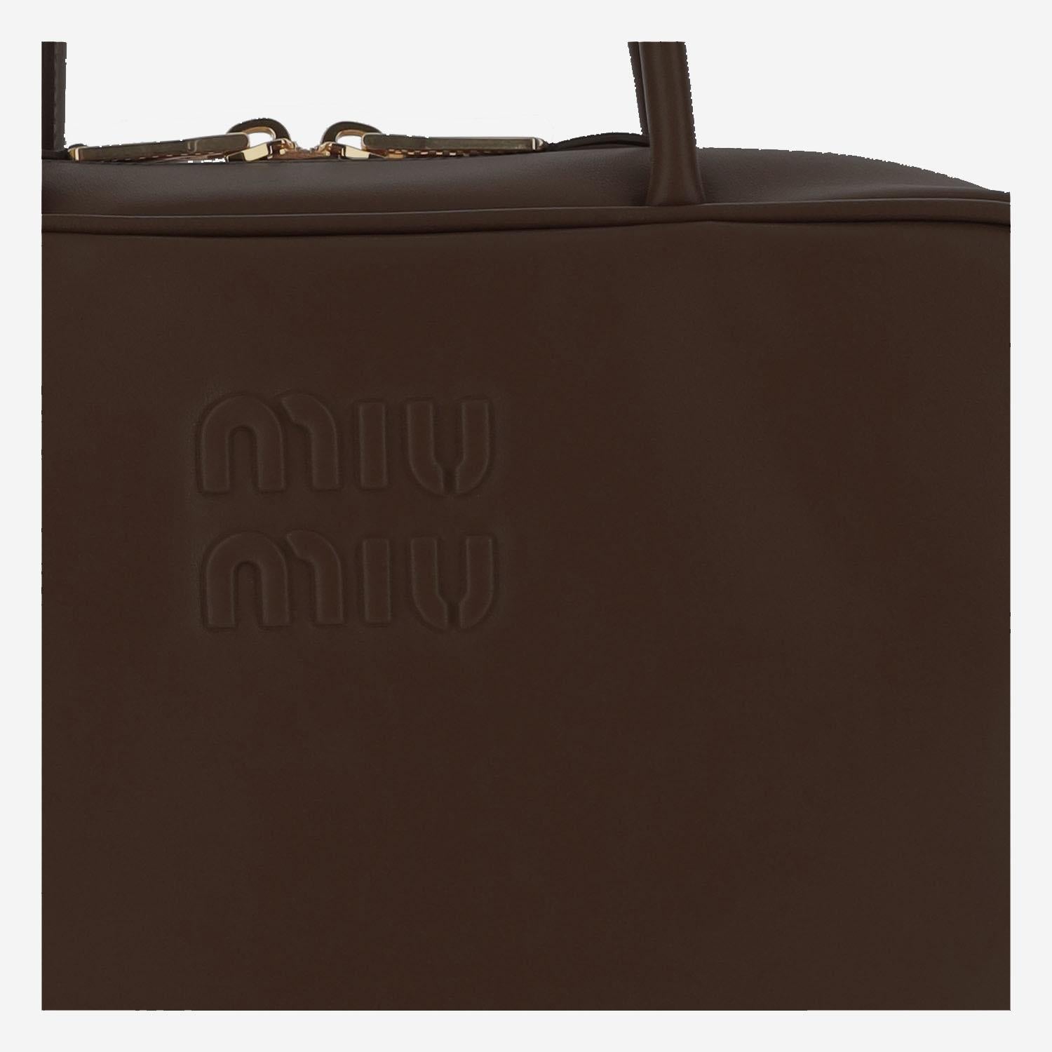 BORSA BEAU IN PELLE 5BB117 2CRWF0NBL MIU MIU 