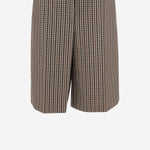 PANTALONI CORTI IN LANA CON MOTIVO QUADRI J02KA0353 J40271242 JIL SANDER 