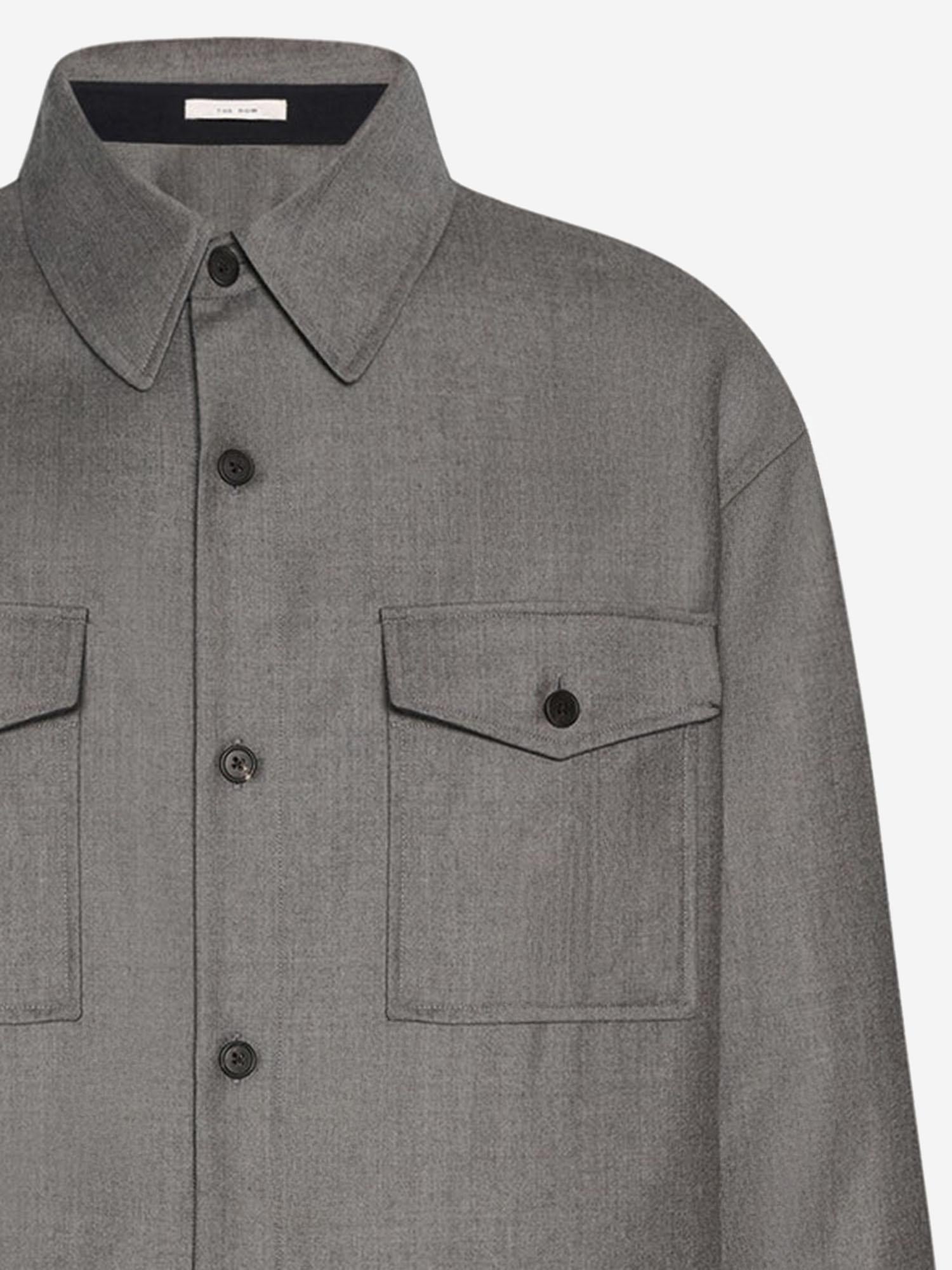 CAMICIA DASHIELL IN LANA VERGINE 1085W4084 GRY THE ROW 