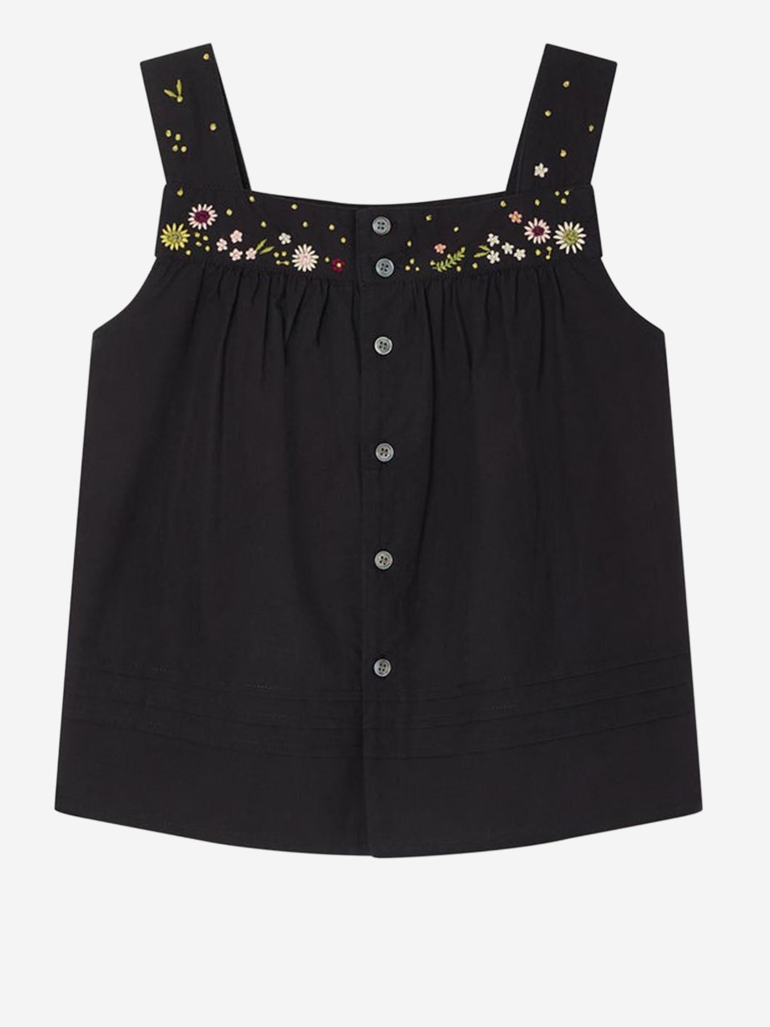 Top Elija con ricami floreali in cotone biologico S06GBLW00002 199A BONPOINT KIDS 