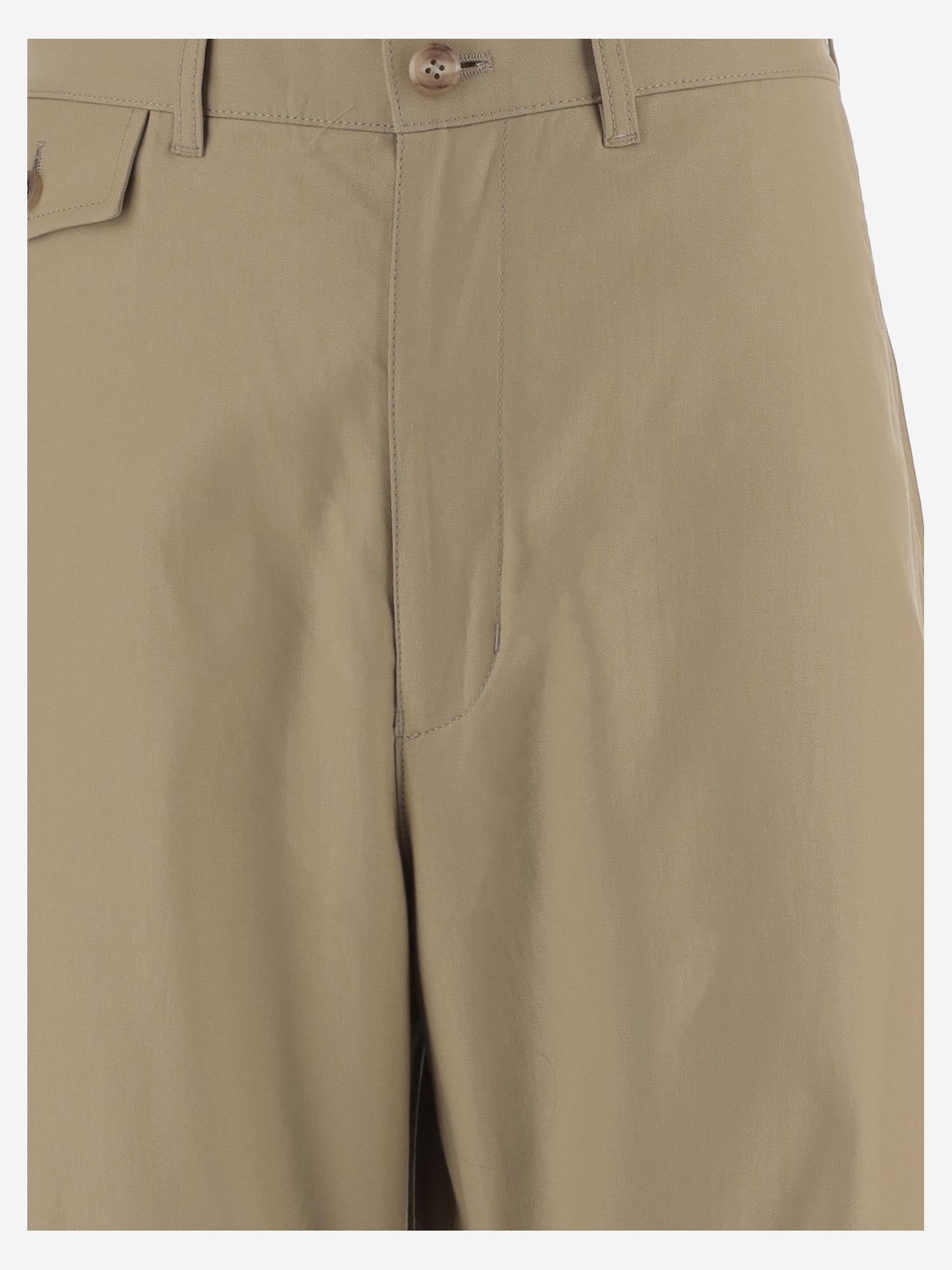 PANTALONI A GAMBA AMPIA IN COTONE HPP004W25 2 HOMME 