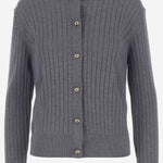 Cardigan in lana a coste 835337 V5L701370 BOTTEGA VENETA 