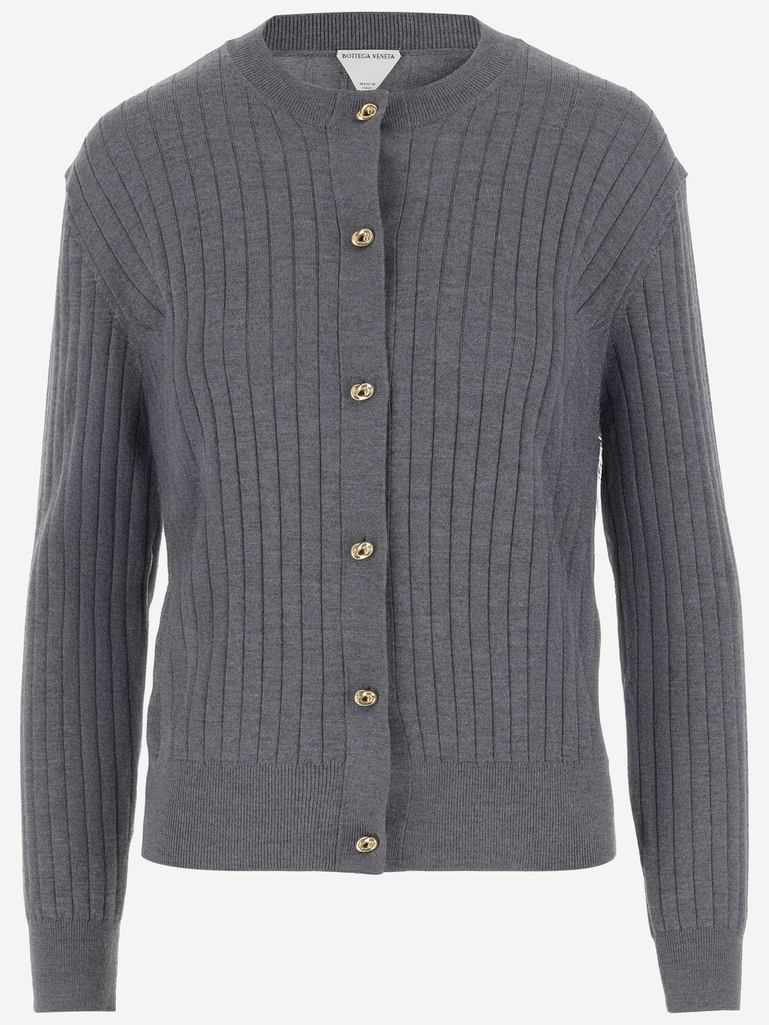 Cardigan in lana a coste 835337 V5L701370 BOTTEGA VENETA 