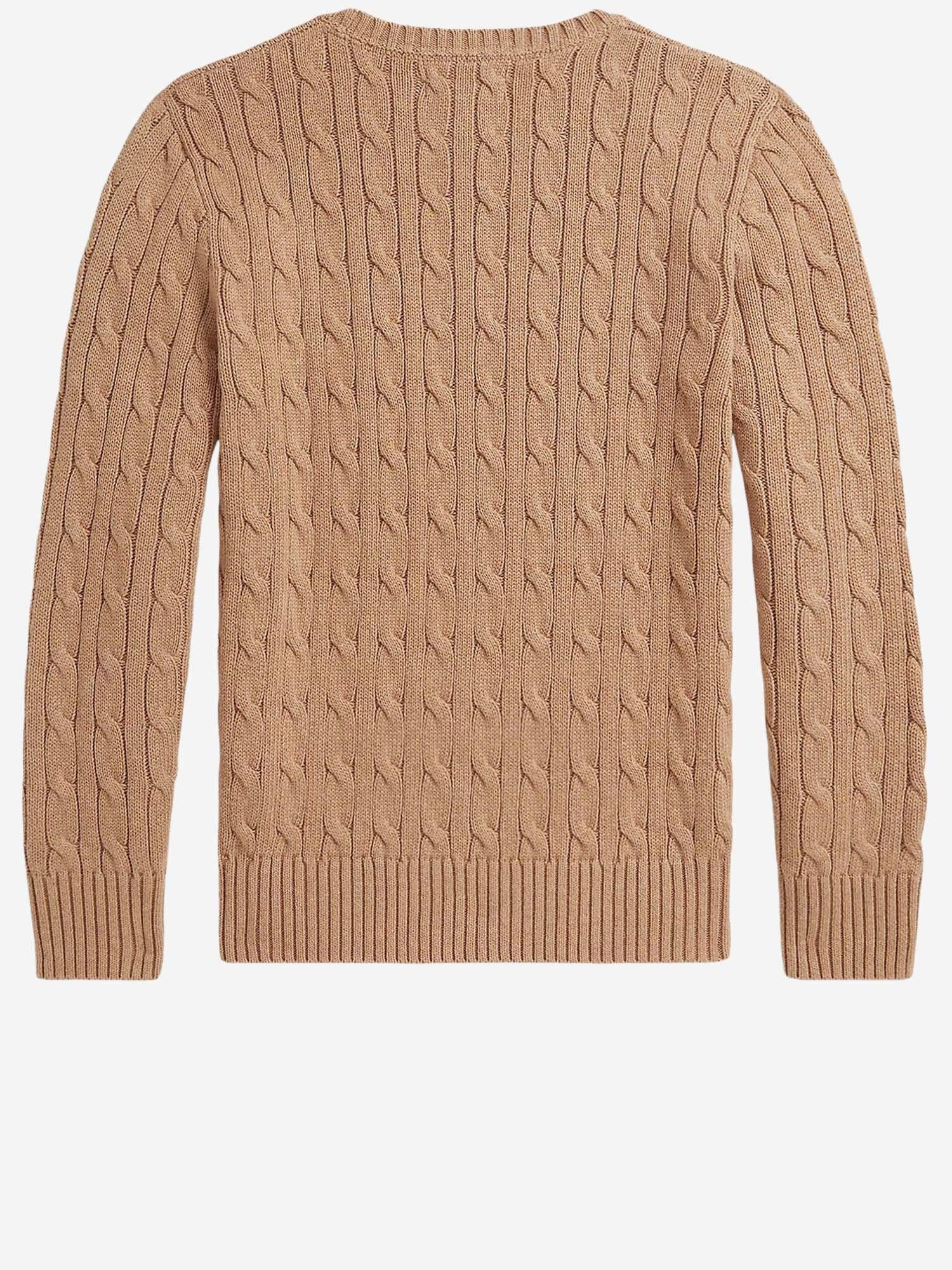 MAGLIONE IN COTONE CON LOGO 323702674 507 POLO RALPH LAUREN KIDS 