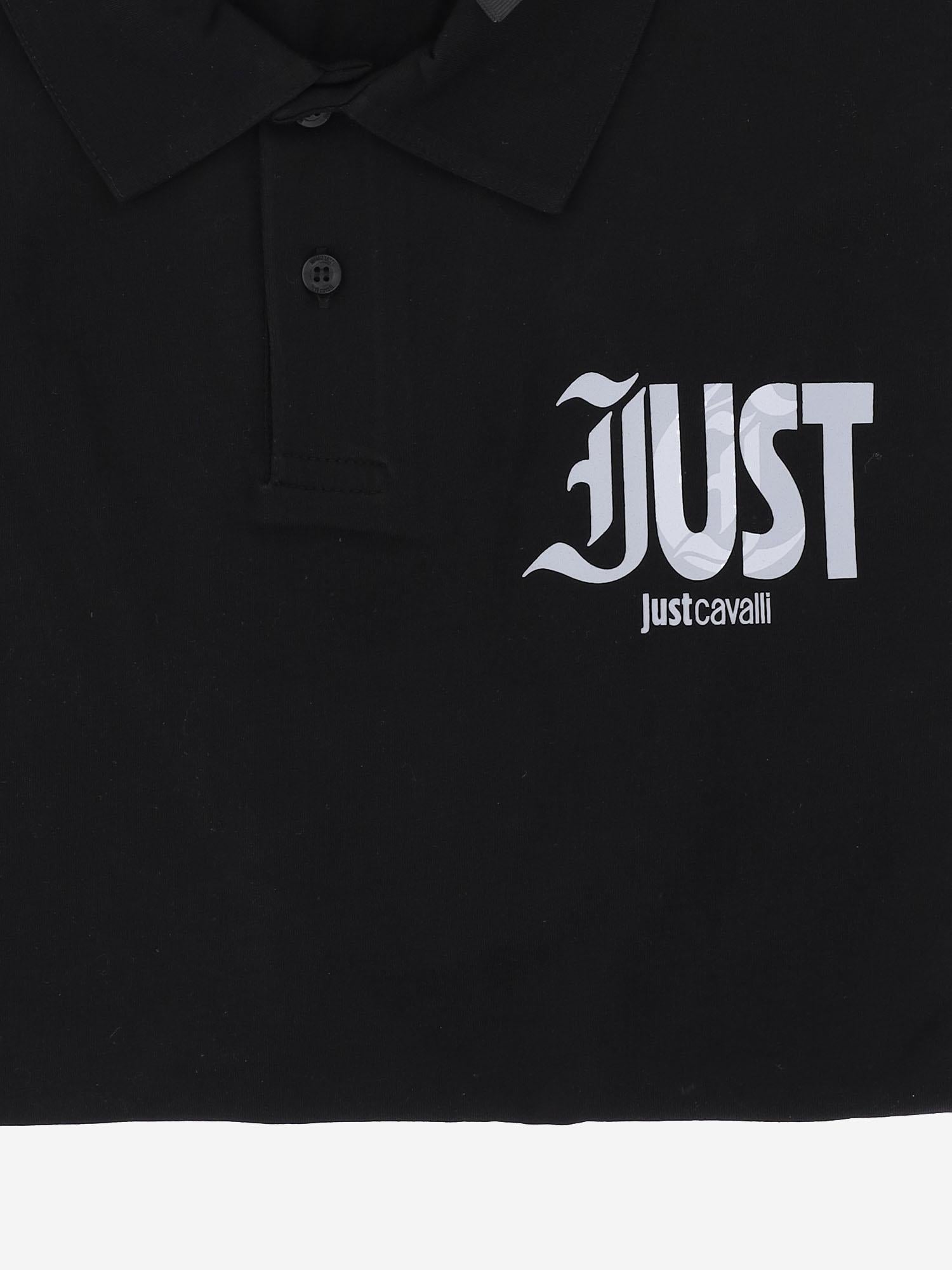 POLO IN COTONE CON LOGO 80OAGT28 CJ500899 JUST CAVALLI 