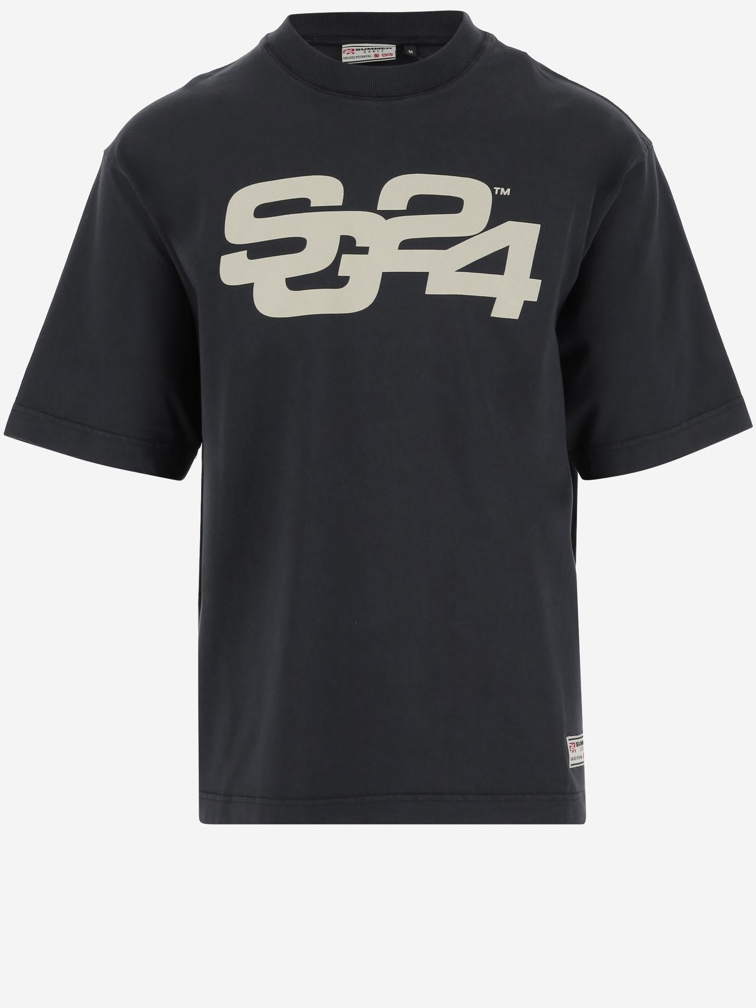 T-SHIRT IN COTONE CON LOGO SG2410107 JETBLACK SUMMER GAMES 
