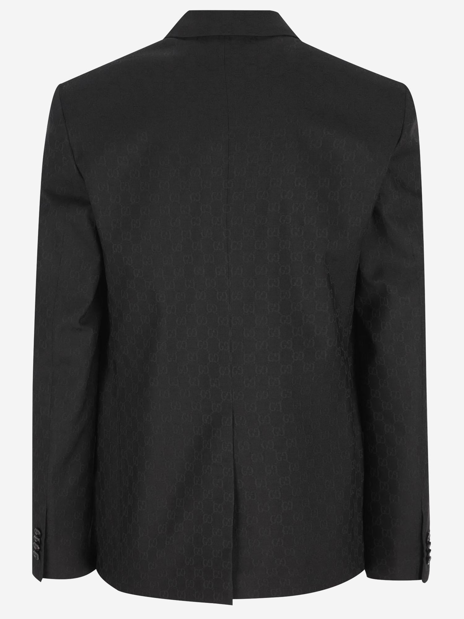 GIACCA IN MISTO LANA CON MOTIVO GG 864110 ZAUP11000 GUCCI 