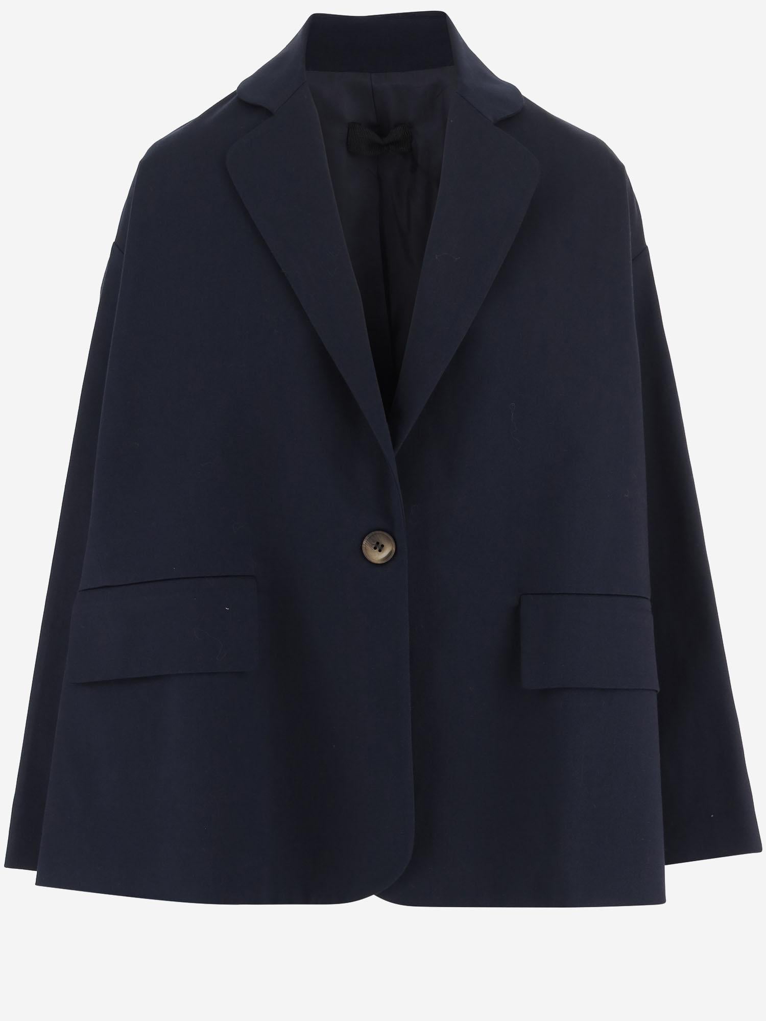 GIACCA OVERSIZE IN COTONE CON CHIUSURA MONO BOTTONE 4113 43785859 F.IT 