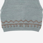 GILET IN LANA MERINO CON MOTIVO GRAFICO K1223W25 315 MISHA & PUFF KIDS 