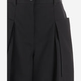 PANTALONI CROPPED IN COTONE E SETA S359Y04XHW 1100 LOEWE 
