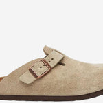 SABOT BOSTON IN PELLE SCAMOSCIATA 1027875 TAUPE BIRKENSTOCK KIDS 