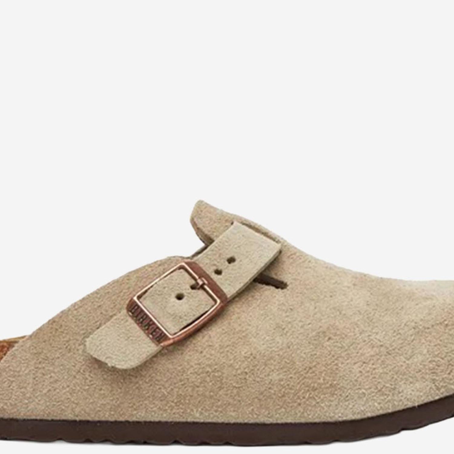 SABOT BOSTON IN PELLE SCAMOSCIATA 1027875 TAUPE BIRKENSTOCK KIDS 