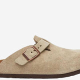 SABOT BOSTON IN PELLE SCAMOSCIATA 1027875 TAUPE BIRKENSTOCK KIDS 