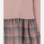 ABITO CON COLLETTO ARRICCIATO E GONNA CHECK MITARUCHE 12 NICOLETTA FANNA KIDS 