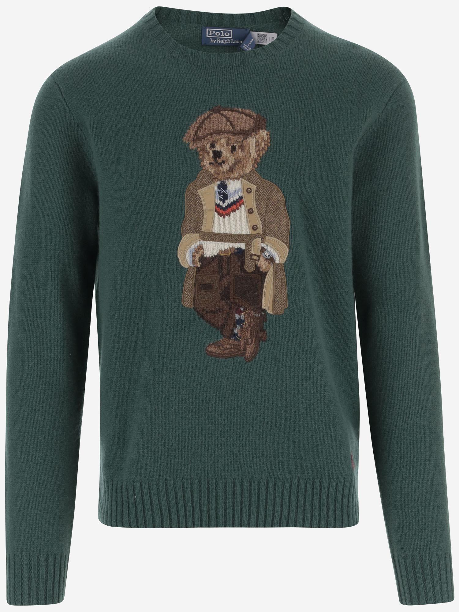 MAGLIONE IN LANA E CASHMERE CON POLO BEAR 710978308 001 POLO RALPH LAUREN 
