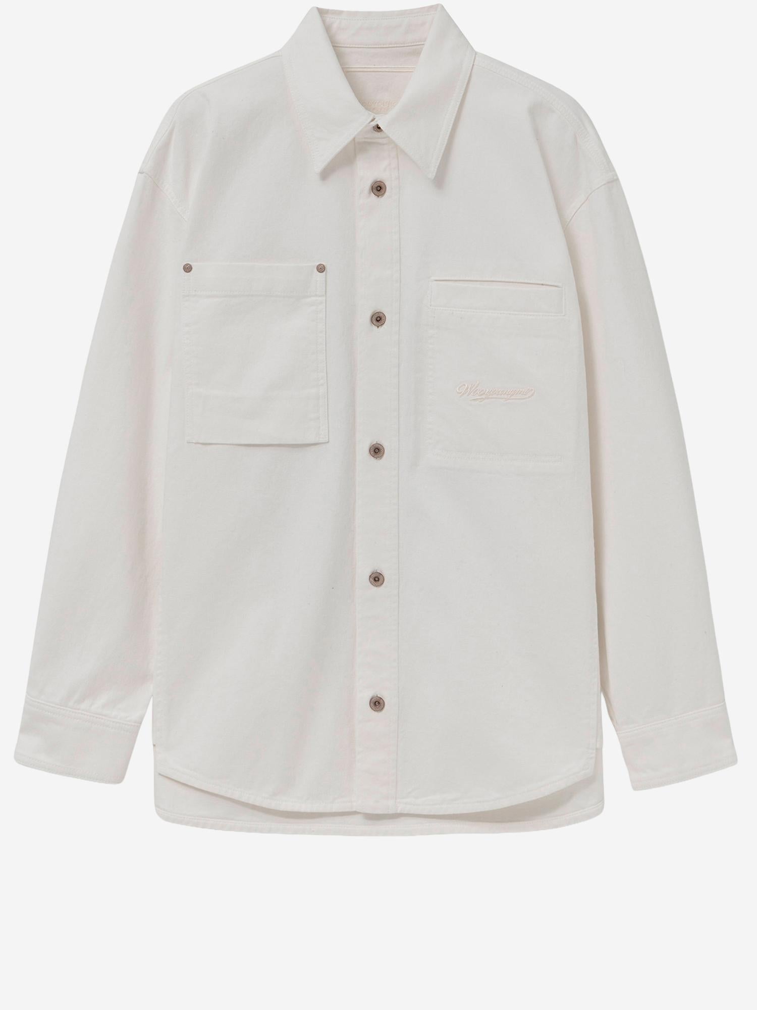 CAMICIA IN COTONE CON LOGO W261SH26 881I WOOYOUNGMI 