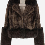 CAPPOTTO IN PELLICCIA SINTETICA CON DETTAGLI IN CONTRASTO EF71 PER005 UNCOMMON 