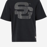 T-SHIRT IN COTONE CON LOGO IN STRASS SG2510108 JETBLACK SUMMER GAMES 