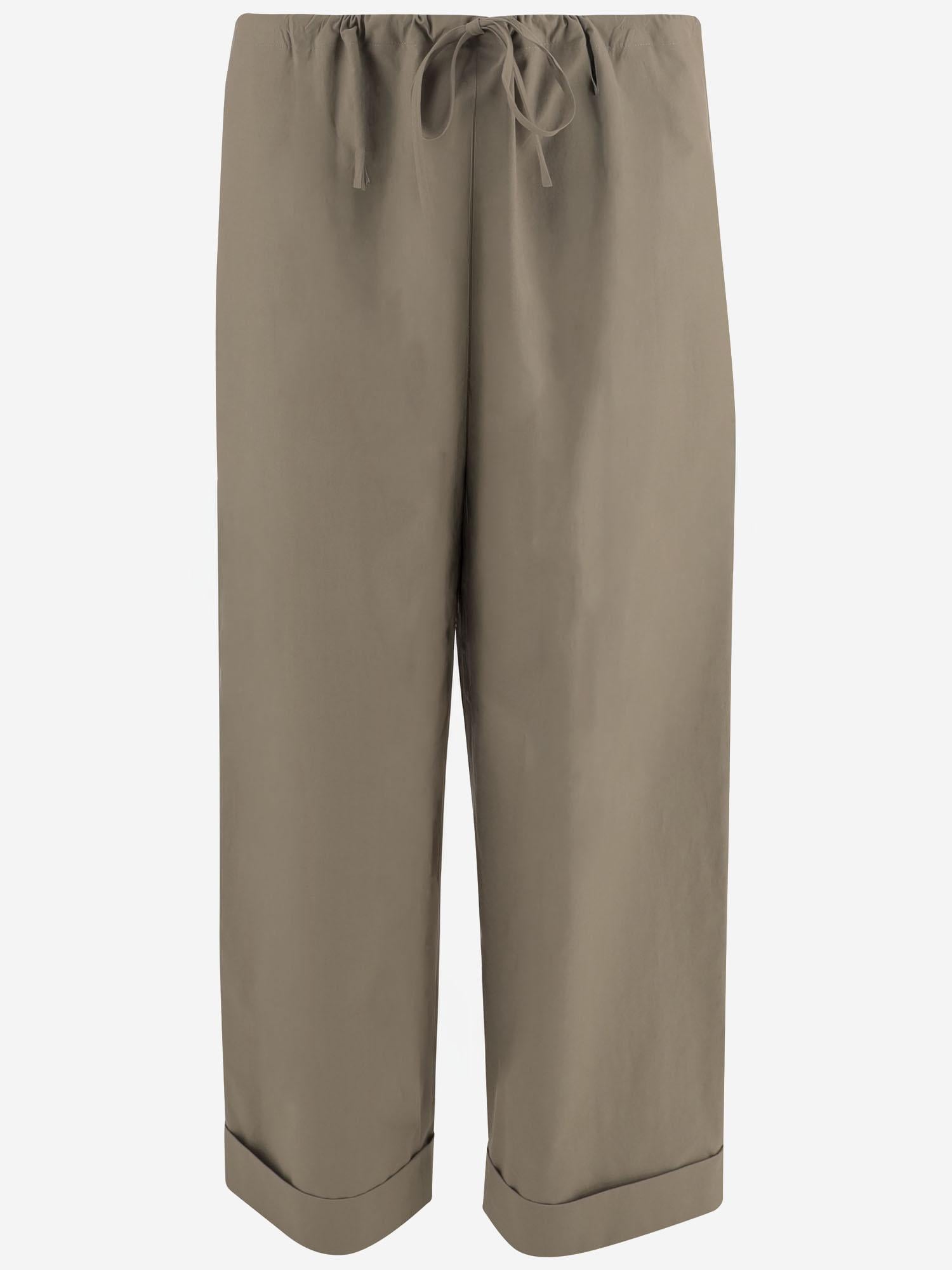 PANTALONI AMPI IN COTONE 10772W2517 LFG THE ROW 