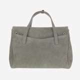 BORSA VIRGINIA IN PELLE SCAMOSCIATA VIRGINIA SMOKYGREEN FRANZI MILANO 