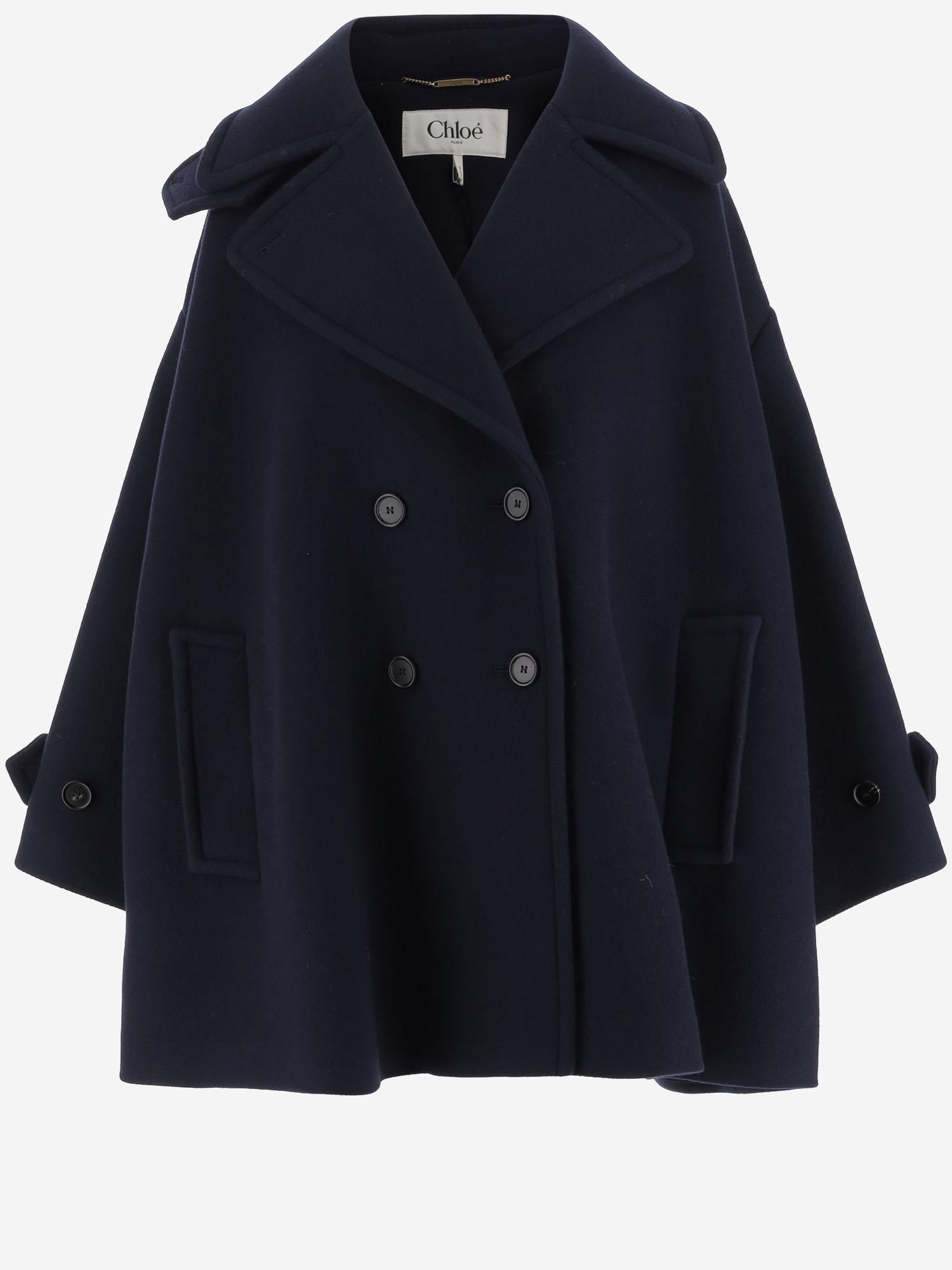 CAPPOTTO DOPPIOPETTO OVERSIZE IN LANA CH25AMA26952 48B CHLOE 