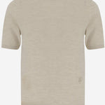 T-SHIRT IN MAGLIA DI LANA 8101955 NUTMEG BURBERRY 
