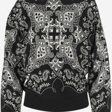 FELPA IN COTONE CON STAMPA BANDANA 104618 A2CWZDI PINKO 