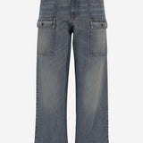 JEANS IN DENIM IN DENIM DI COTONE GWP603 183CF0013 MIU MIU 