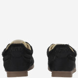 SNEAKERS WINDSPIN IN PELLE WSLWYN01 BLKIVORY AUTRY 