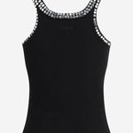 Top a costine con ricami gioiello 104109 A35YZ99 PINKO 