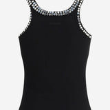 Top a costine con ricami gioiello 104109 A35YZ99 PINKO 