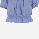 TOP IN COTONE CON MOTIVO A QUADRI MT2188 183AF0076 MIU MIU 