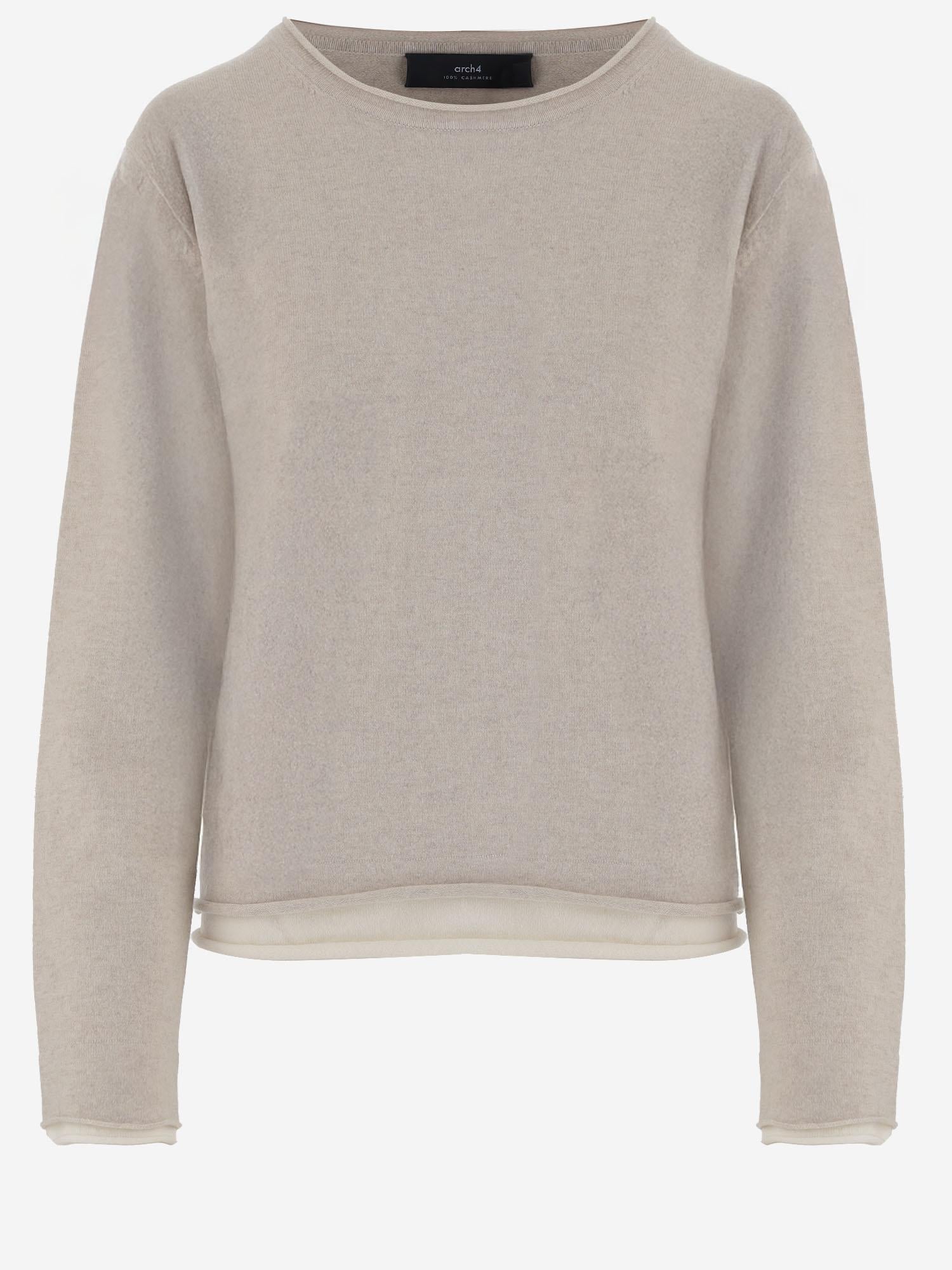 MAGLIONE IN CASHMERE CON BORDI A CONTRASTO KNJP24243 196 ARCH4 