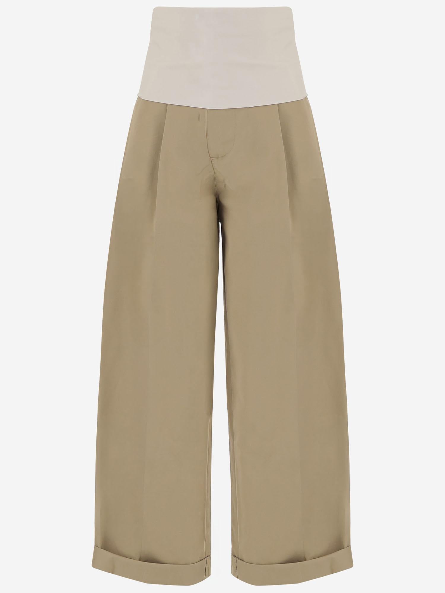 PANTALONI IN COTONE CON VITA ELASTICIZZATA WTR73 FAC050085 DARKPARK 