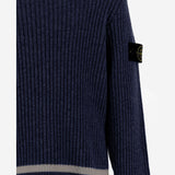 MAGLIONE A COSTE IN MISTO LANA CON PATCH LOGO 5100005 S00M4V0020 STONE ISLAND KIDS 