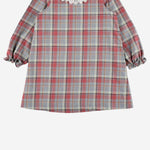 ABITO IN COTONE A QUADRI CON COLLETTO IN PIZZO W05GDRW00075 352A BONPOINT KIDS 