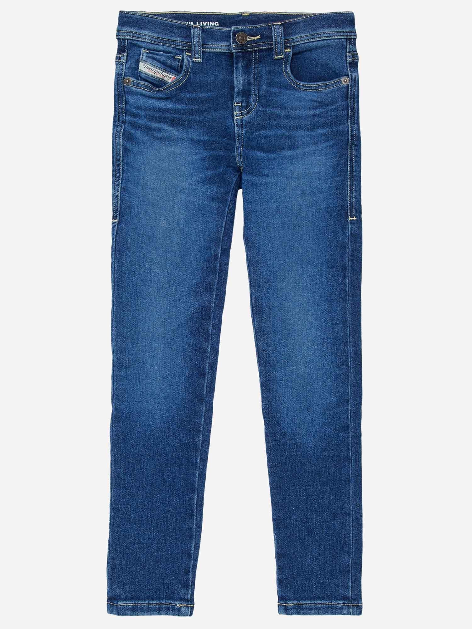 JEANS 2017 SLANDY IN MISTO COTONE STRETCH J01001 KXBR0K01 DIESEL KIDS 