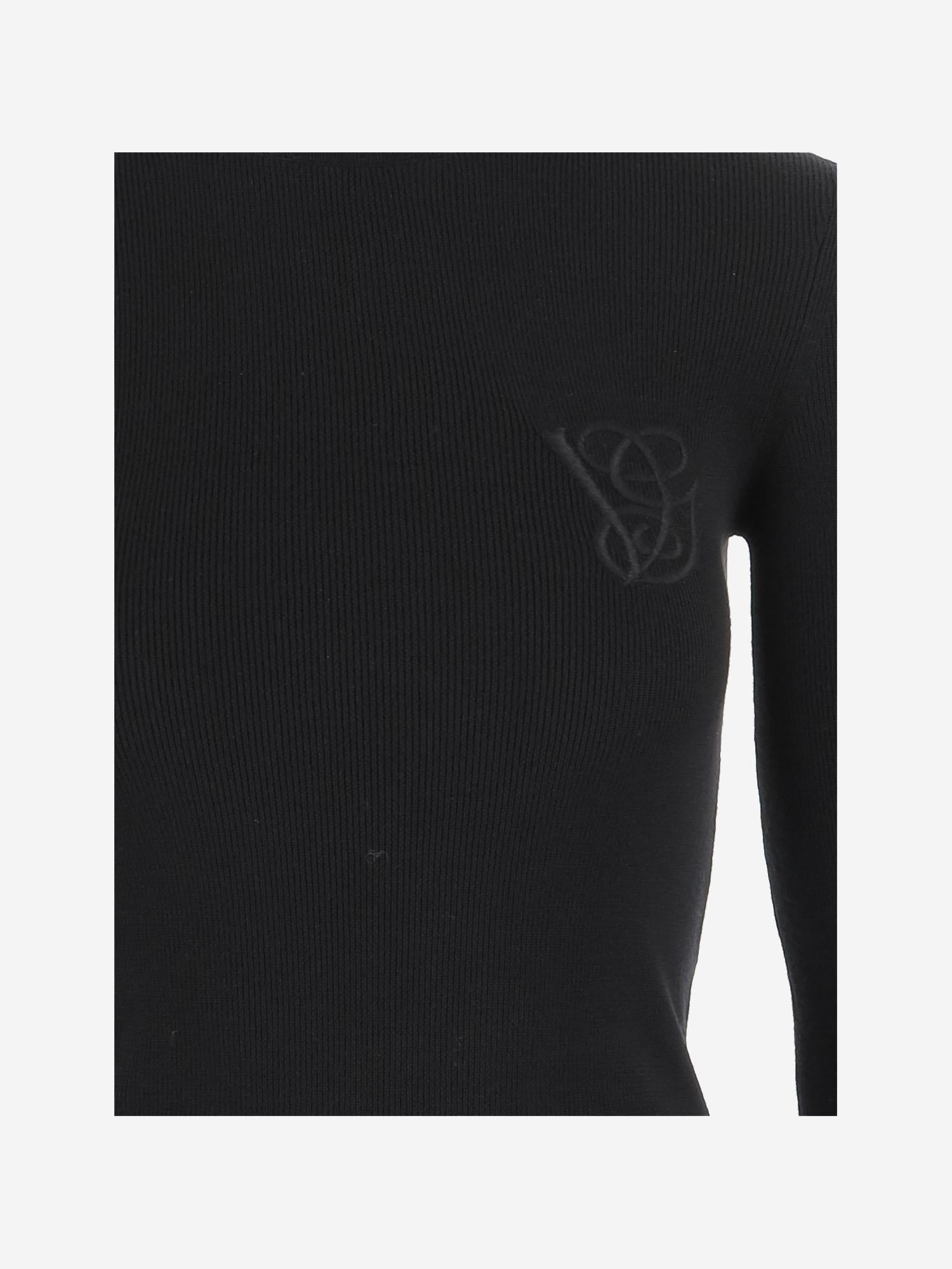 MAGLIA IN LANA A COSTE CON LOGO 7B3KC66G 9H70NO VALENTINO 