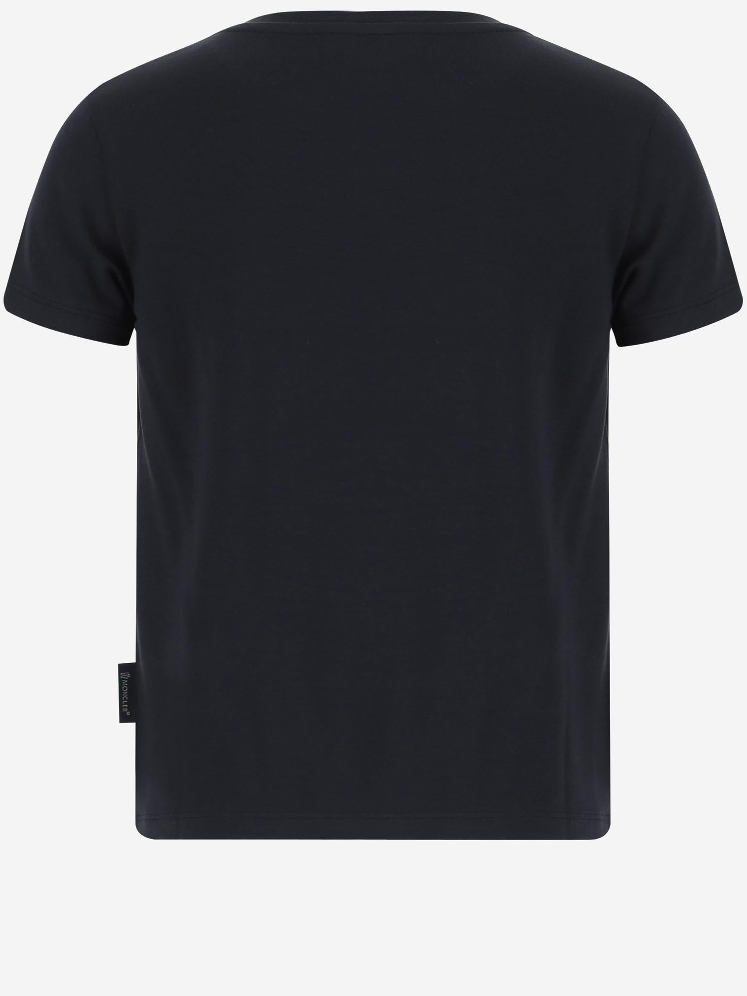 T-SHIRT IN VISCOSA STRETCH CON LOGO 8C0001189AWF 778 MONCLER ENFANTS 
