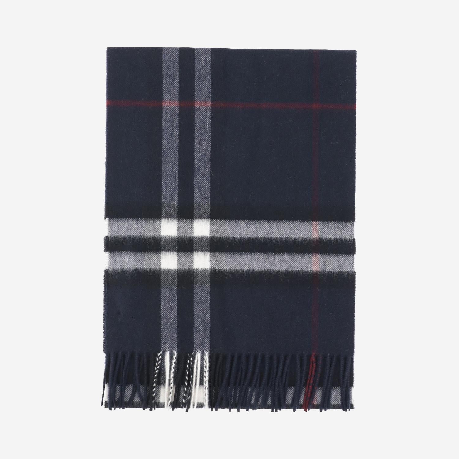 Sciarpa check rossa in cashmere 8112641 INK BURBERRY 