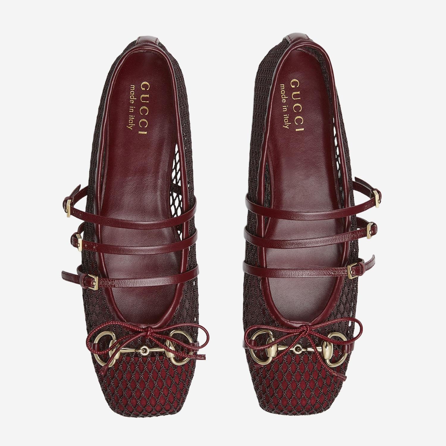 Ballerine in rete con morsetto 835077 FAEQZ6207 GUCCI 