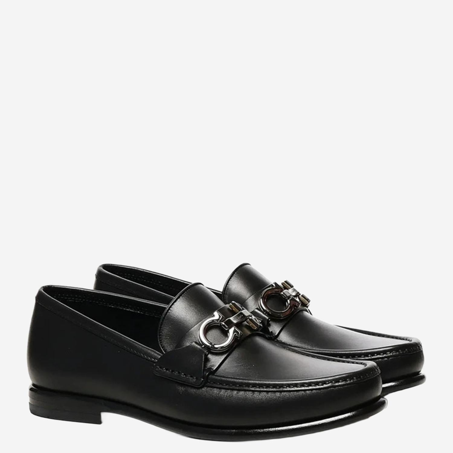MOCASSINI IN PELLE LUCIDA AVRIL 001NERONERONERO SALVATORE FERRAGAMO 