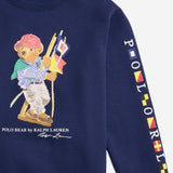 FELPA IN MISTO COTONE CON STAMPA POLO BEAR 323A12429 001 POLO RALPH LAUREN KIDS 