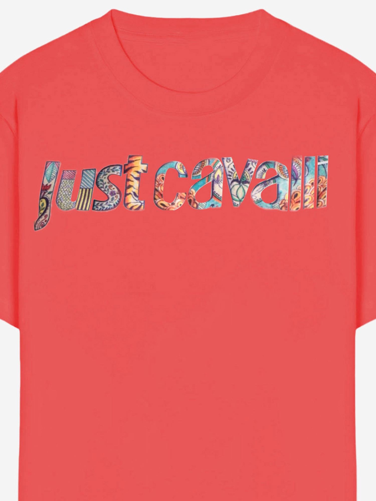 T-SHIRT IN COTONE CON LOGO 80PAHT03 CJ500559 JUST CAVALLI 