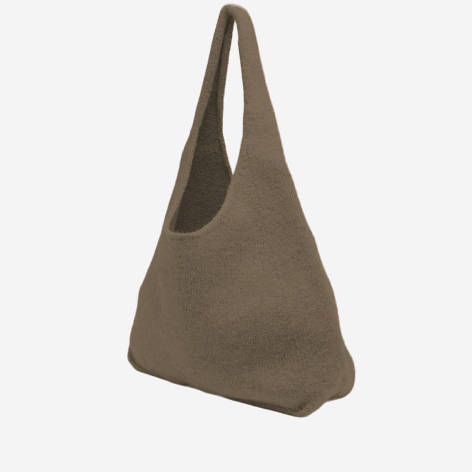 BORSA A SPALLA IN LANA E ALPACA AW25A1728Y195 TOBACCO LAUREN MANOOGIAN 