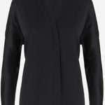 CAMICIA IN SETA VR84511926 001BLK VINCE 