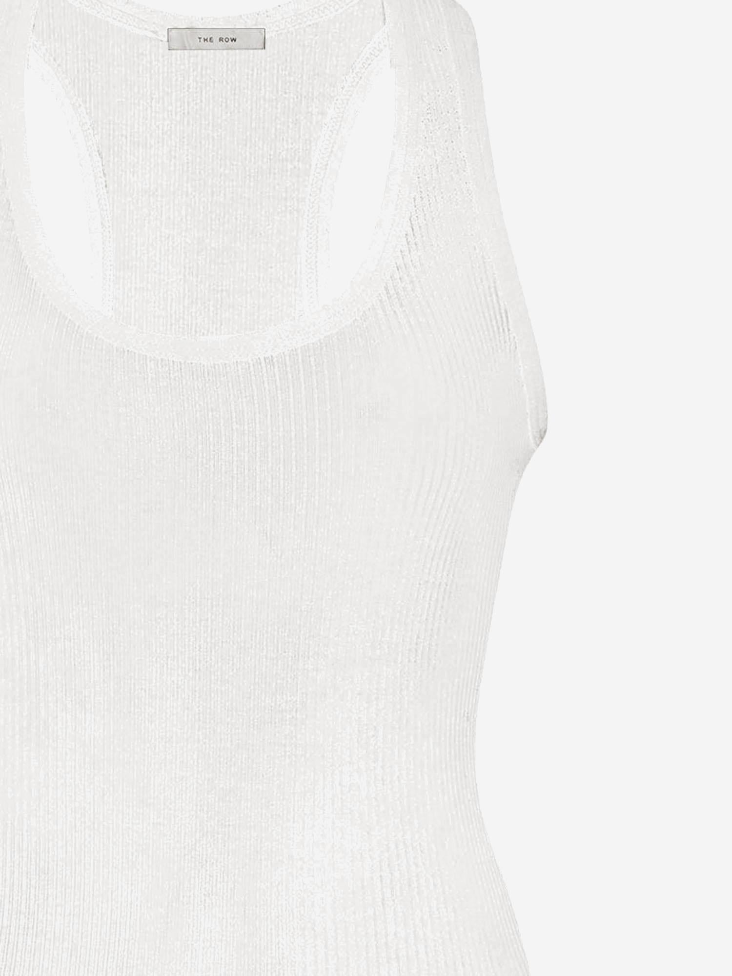 CANOTTA CENDREA IN COTONE 10977K776 WHT THE ROW 